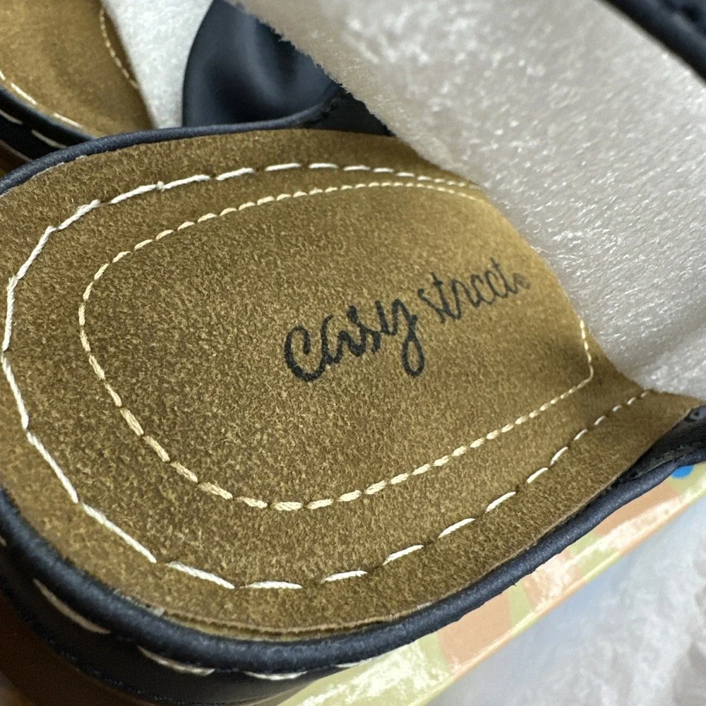 Easy Street Women's Jupiter Slingback Comfort Sandals Black Size 9 1/2‎